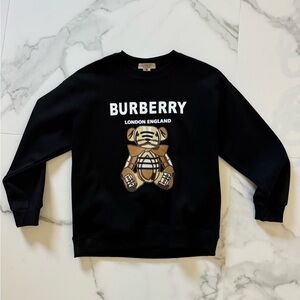 Burberry Black Crewneck Sweater with Bear Design
